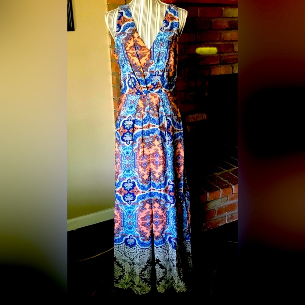 Anthropologie silk size 10 Maxi Dress. Excellent condition